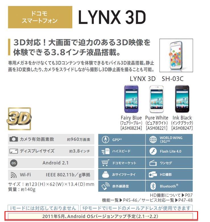 LYNX 3D SH-03C