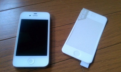 Acase iPhone4/4S 100%気泡なしアンチグレア液晶保護フィルム(ホワイト)